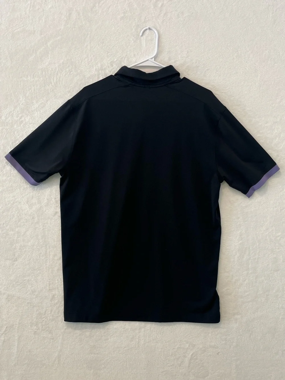 Nike Dri-Fit Tour Performance Golf Polo Men’s Large Black Purple Blue Striped